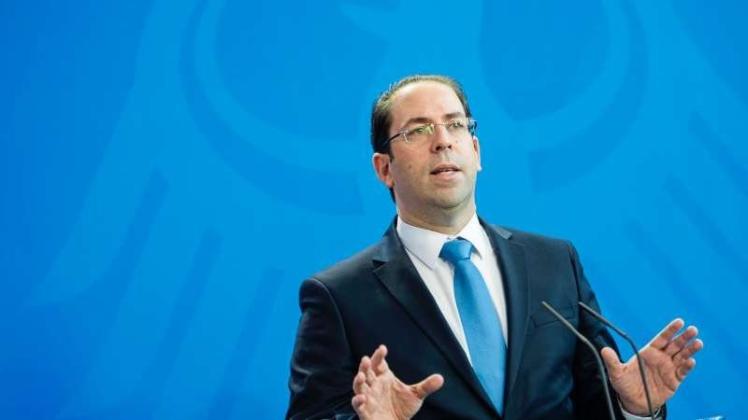 Tunesiens Premier Youssef Chahed in Berlin. 