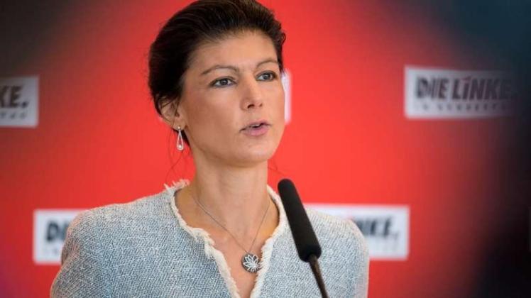 Sahra Wagenknecht, Fraktionsvorsitzende der Partei Die Linke im Bundestag. 