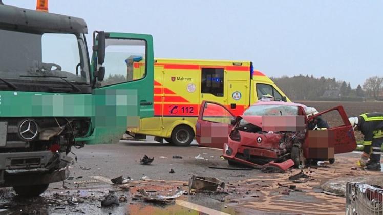 Bei einem schweren Unfall in Großenkneten ist eine Frau aus Wildeshausen schwer verletzt worden. 