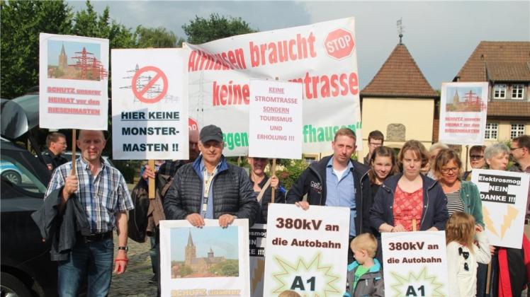 Ihren Protest trug Bürgerinitiative Ankum nun auch nach Bersenbrück. 