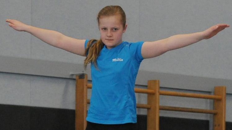 Siegerin in der Altersklasse Schülerinnen U13: Madlin Rother, die beim 4. Unterweserpokal die Farben des gastgebenden RV Adelheide vertrat, zeigte eine gelungene Kür. 