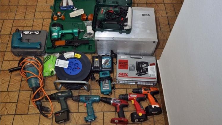 Diese Werkzeuge sind wahrscheinlich in Wildeshausen gestohlen worden. Die Polizei sucht die Besitzer. 