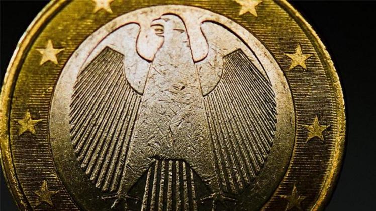 Eine deutsche Euromünze 