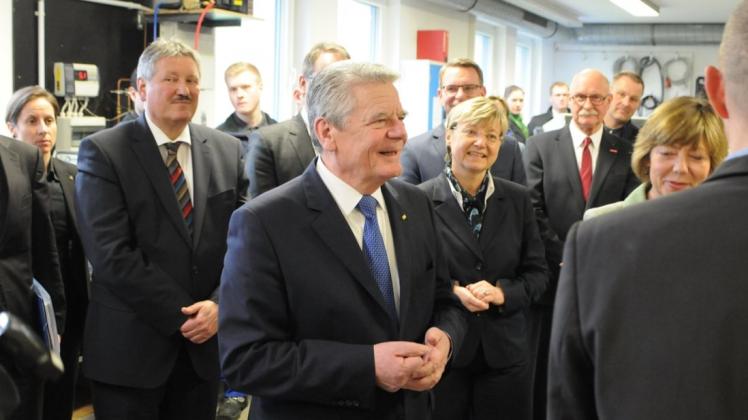 Bundespräsident Gauck besucht Alwin Otten GmbH in NOZ