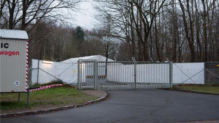 Eingang Flüchtlingsunterkunft Weverstr.. 
