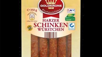 Harzer Schinkenwürstchen der Marke „Goldkrone“ sind mit Salmonellen belastet und werden deswegen zurückgerufen. 