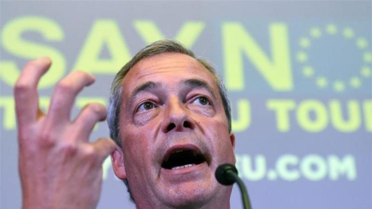 Brexit-Befürwörter wie UKIP-Chef Nigel Farage sehnen einen Ausstieg Großbritanniens aus der EU herbei. Foto: Andy Rain
