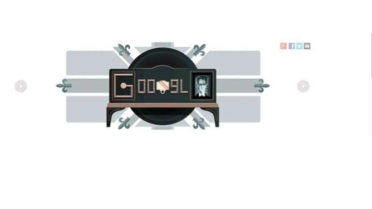 Mechanisches Fernsehen: Google ehrt den 90. Jahrestag der ersten Sendung mit einem Doodle. Screenshot: Doodle