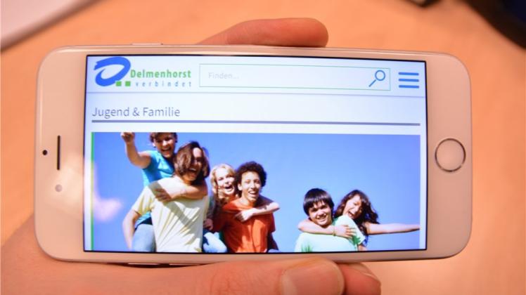 Fit für mobile Endgeräte: Das städtische Internetportal delmenhorst.de. 