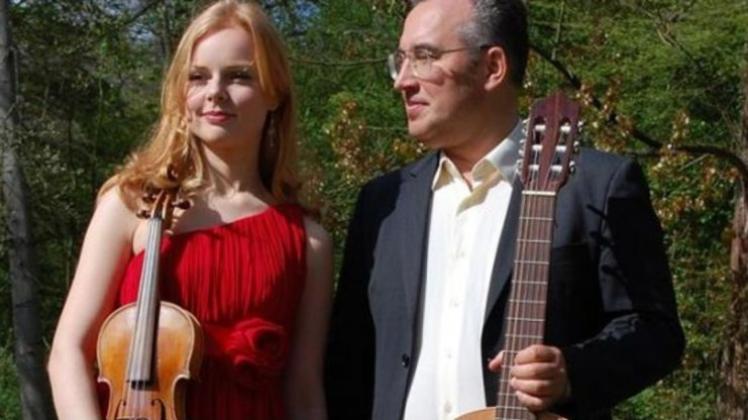 Am Dienstag zu Gast in der „concerto“-Reihe im KulturHaus Müller: Anna Markova (Violine) und Gennady Kusnezow (Gitarre). 