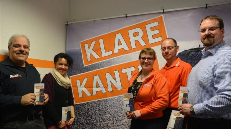 Wollen „klare Kante“ zeigen (v.li.): Andreas Neugebauer, Anja Reisgies, Katja Beyer, Florian Beyer und Timo Richter.