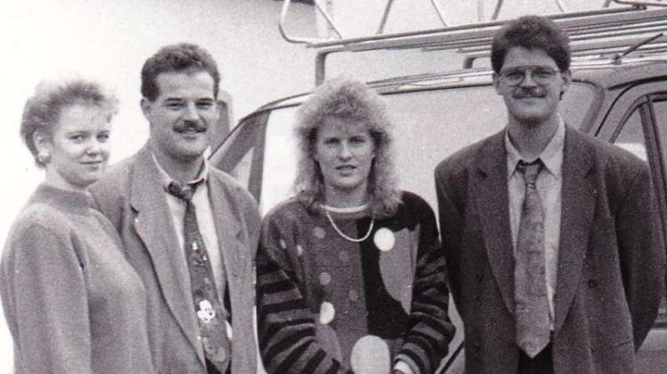 Für die Kamera lächelten diese vier Bookholzberger im Jahr 1993. Dk-Archivfoto: Kieselbach