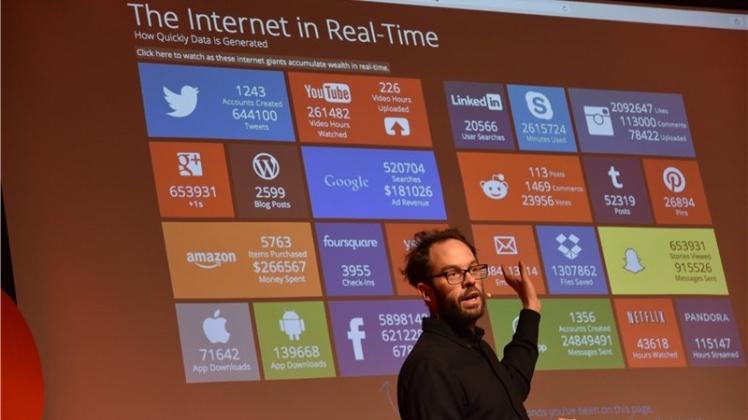 Internetaktivist und Ex-Wikileaks-Sprecher: Daniel Domscheit-Berg sprach am Dienstag in der Divarena über die digitale Revolution. 