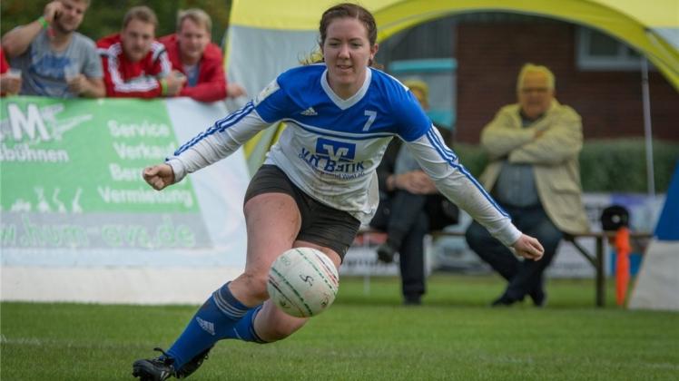 Das Finale der Faustball-DM knapp verloren: Sandra Wortmannn vom Ahlhorner SV. Das Finale der Faustball-DM knapp verloren: Sandra Wortmannn vom Ahlhorner SV.