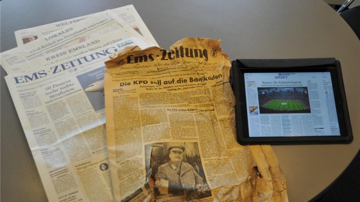 Papenburgerin stöbert alte Ems-Zeitung