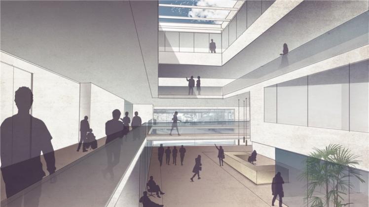 Der vierstöckige Neubau des Josef-Hospitals soll bis 2020 in der City entstehen. Grafik: GSP Architekten Der vierstöckige Neubau des Josef-Hospitals soll bis 2020 in der City entstehen. Grafik: GSP Architekten