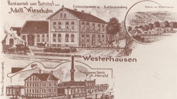Eine Postkarte zeigt das Gasthaus der Familien Wiesehahn zu Beginn des 20. Jahrhunderts. Repro: Christina Wiesmann