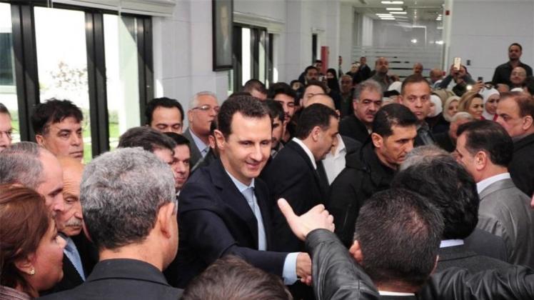 Auch Machthaber Assad wird erwartet. Foto: Sana/Archiv Auch Machthaber Assad wird erwartet. Foto: Sana/Archiv