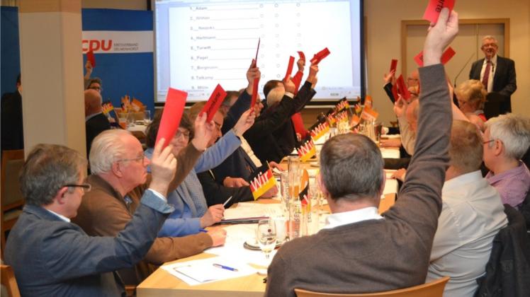 Große Einigkeit: Die CDU hat ihre Kandidaten für die Kommunalwahl bestimmt. 