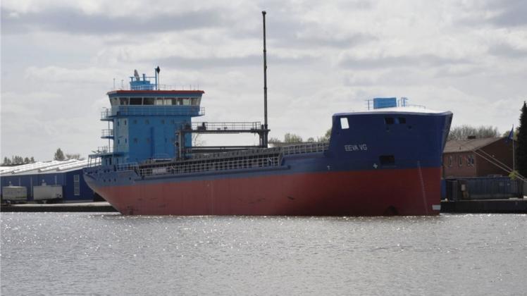 Das erste Bodewes-Schiff, die EEVA VG, liegt bereits im Deverhafen. Dort wird sie in den kommenden Wochen ausgerüstet. 