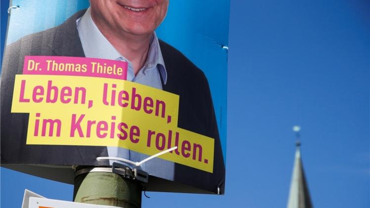 Den Vogel abgeschossen: Der FDP-Politiker Thomas Thiele hat sich mit einem sehr ungewöhnlichen Motiv ins Rennen gewagt. 