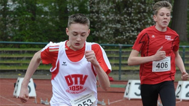 Er startet in der Altersklasse U18 über 100 Meter: Fabin Kuhfeld. 