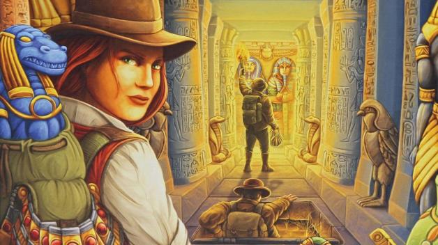 Luxor von Queen Games: ein Ausschnitt der Covergrafik. Foto: Karsten Grosser