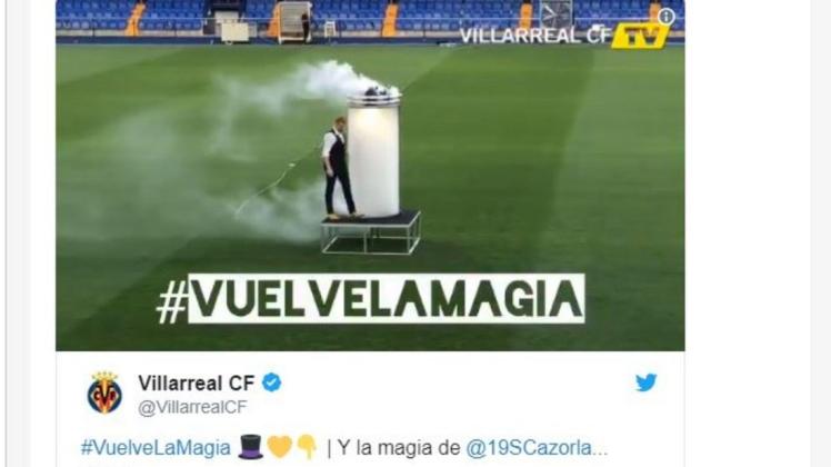 Beim FC Villarreal zeigte man sich besonders kreativ. Foto: Twitter/Villarreal CF