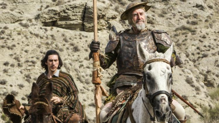 Don Quichotte und Sancho Pansa: Adam Driver und Jonathan Pryce in Terry Gilliams "The Man Who Killed Don Quixote". Foto: Diego Lopez Calvin/Concorde