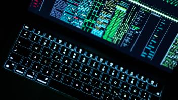 Eine Hackersoftware ist auf einem Laptop geöffnet. Rottweil Baden-Württemberg Deutschland *** A hacker software is open