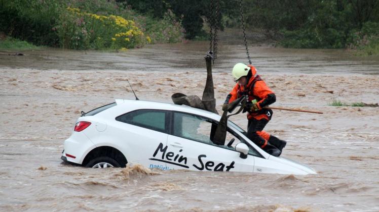 Hochwasser in Götingen im Jahr 2015: Die Warnung der Bevölkerung soll verbessert werden. Foto: dpa