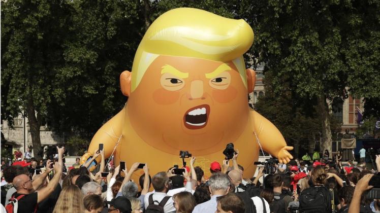 Kritiker hatten den Ballon als beleidigend gegenüber Trump empfunden und gefordert, die Aktion zu unterbinden – vergeblich. Foto: dpa/Matt Dunham