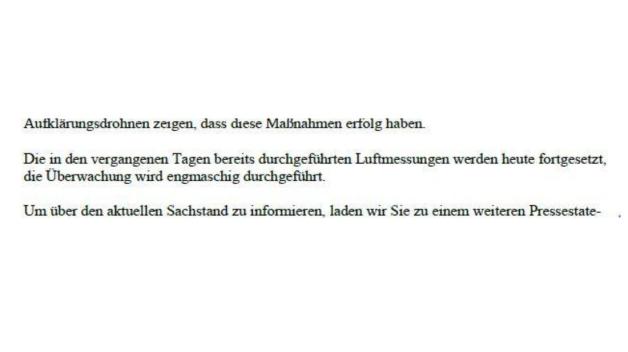 Auszug aus der Presseinformation der Bundeswehr vom 20. September.