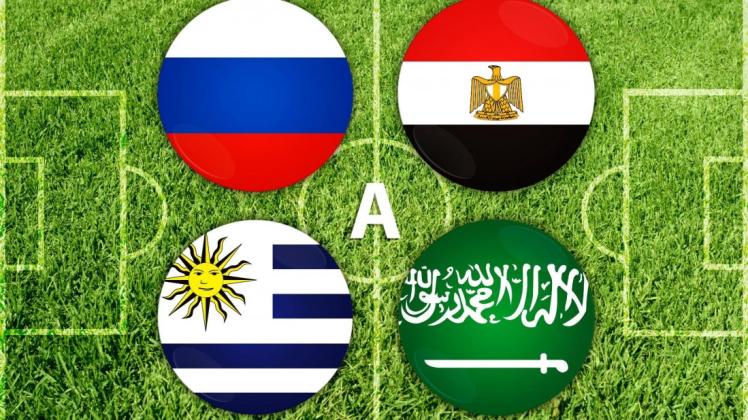 In der Gruppe A treten Russland, Saudi-Arabien, Uruguay und Ägypten gegeneinander an. Foto: colourbox.de