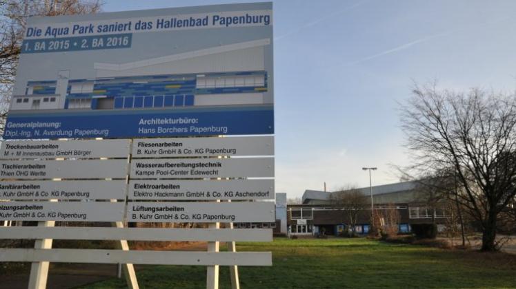 In zwei Bauabschnitten will die Aqua Park GmbH das Papenburger Hallenbad sanieren. 