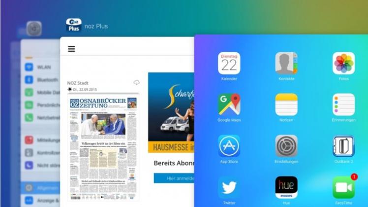 iOS 9 Apples neue Betriebssystem für iPhone, iPad und iPod Touch – neben praktischen Neuerungen gibt es auch nervige Probleme. Screenshot: Mark Otten