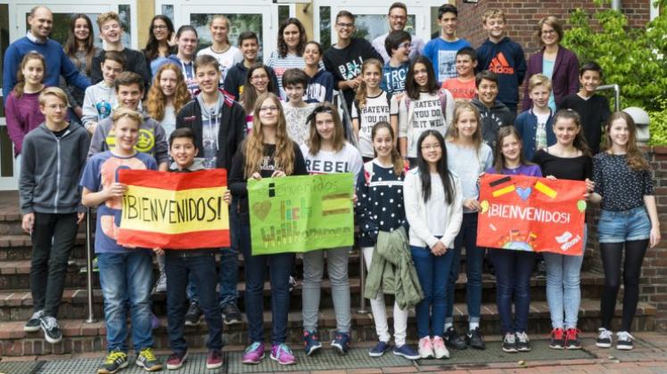 15 Schülerinnen und Schüler aus Spanien sind für zehn Tage zu Gast in Delmenhorst. 