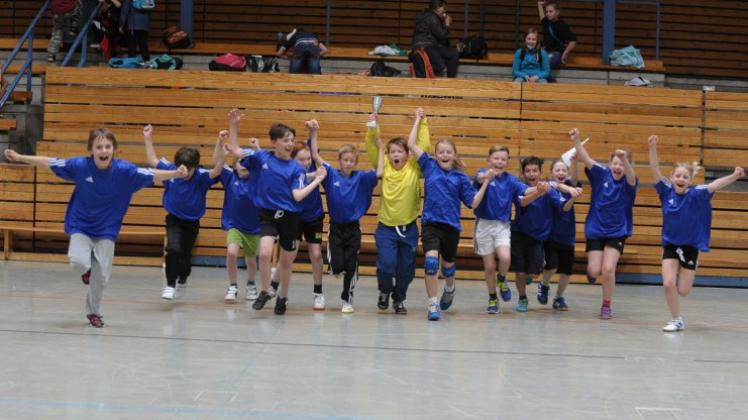 Das beste Grundschulteam in Delmenhorst: Die Käthe-Kollwitz-Schule ist wieder Handball-Stadtmeister. 