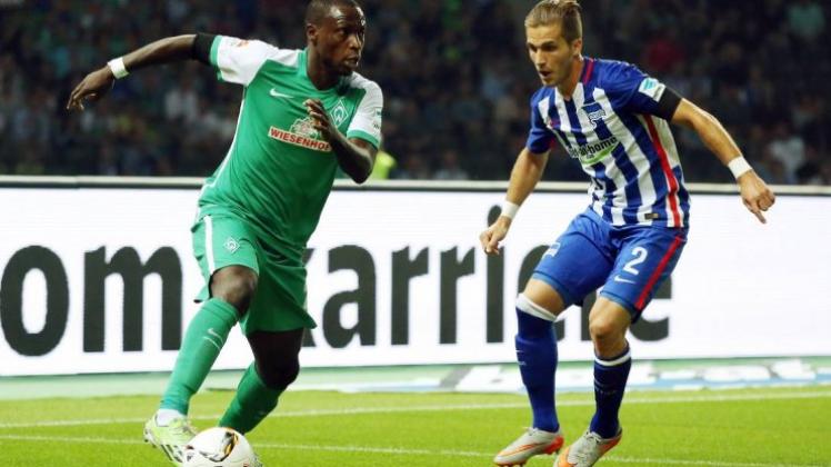 In Topform: Werder-Stürmer Anthony Ujah (links). In Topform: Werder-Stürmer Anthony Ujah (links).