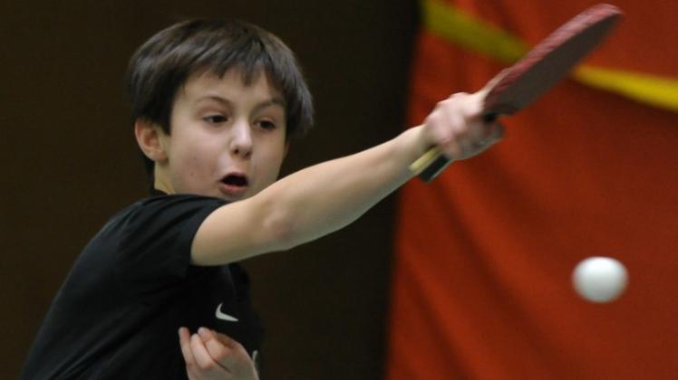 Gewann den Delmenhorster Stadtentscheid der Tischtennis-Mini-Meisterschaften in der Altersklasse 9/10 Jahre: Marcel Schleppe vom DTV. 
