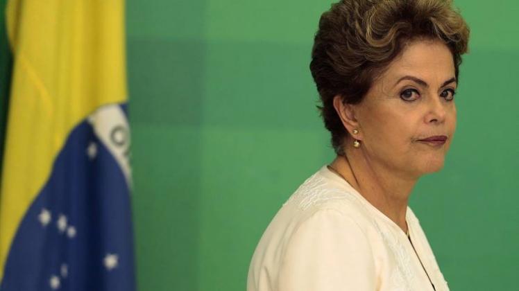 Vor dem Aus als Staatspräsidentin? Brasiliens Staatschefin Dilma Rousseff. 