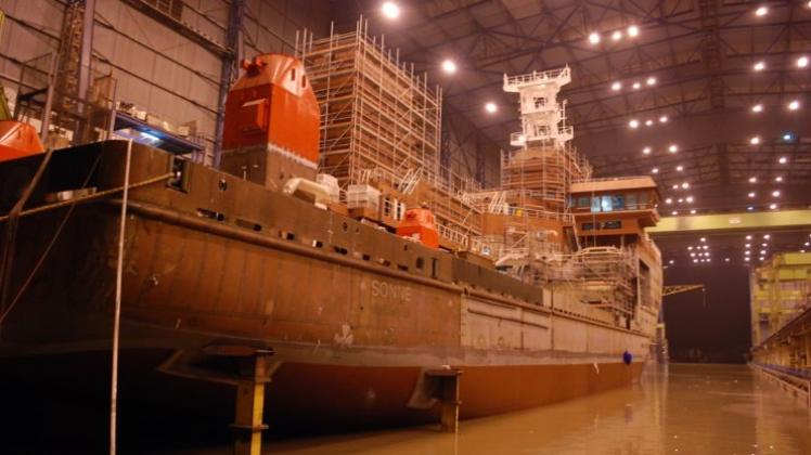 Zuletzt wurde in dem alten Baudock das Forschungsschiff „Sonne“ gebaut. 