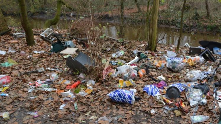 Die Stadtverwaltung spricht von einer Besserung der Zustände, doch noch immer liegt viel Müll in der Landschaft am Fluss. 