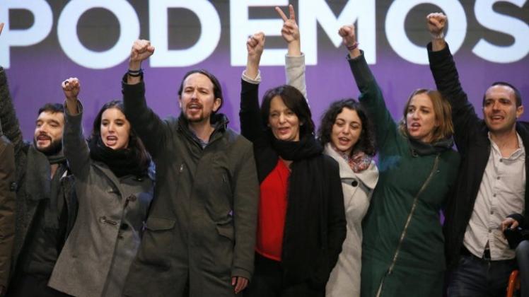 Schnitt bei der Parlamentswahl in Spanien überraschend gut ab: die Protestpartei Podemos. 