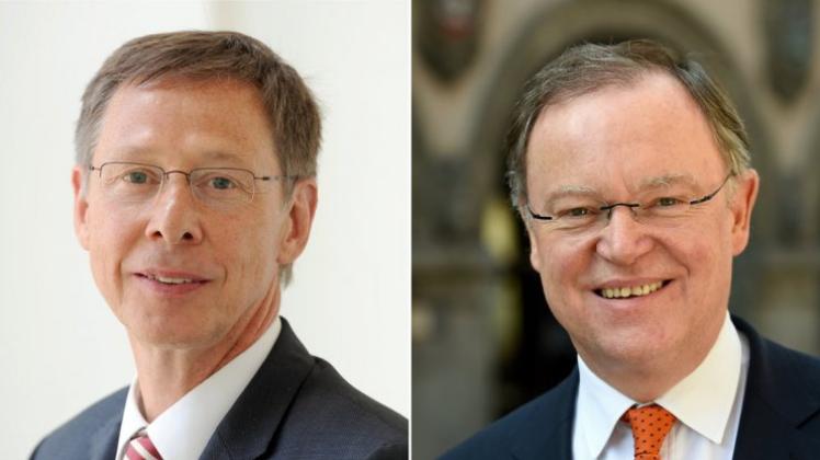 Bremens Regierungschef Carsten Sieling (links) und Niedersachsens Ministerpräsident Stephan Weil wollen die Zusammenarbeit verstärken. Details sollen am 4. September besprochen werden. 