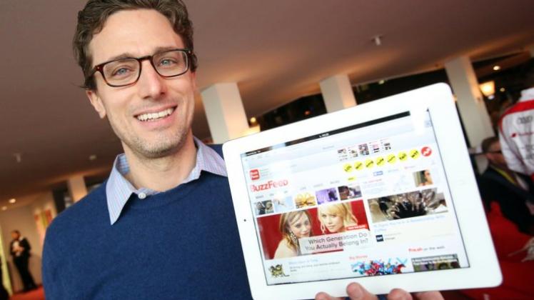 Das Vorbild: Das Internetportal Buzzfeed wurde von Jonah Peretti vor fast zehn Jahren gegründet. Vor einem Jahr startete Buzzfeed seine deutsche Ausgabe 