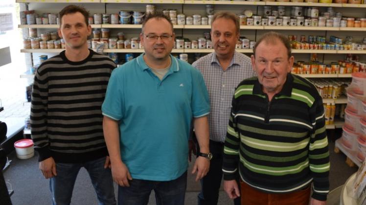 Das Führungsteam von Famulla: (von links) André Famulla, Michael Famulla, Hans-Jürgen Schorn und Erich Famulla feiern heute das 50-Jährige Bestehen des Unternehmens.