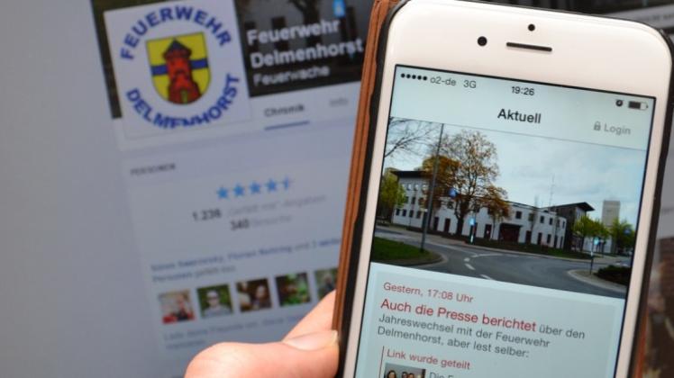 Moderne Kommunikationsformen: Die Feuerwehr Delmenhorst informiert über Facebook und die eigene App. 