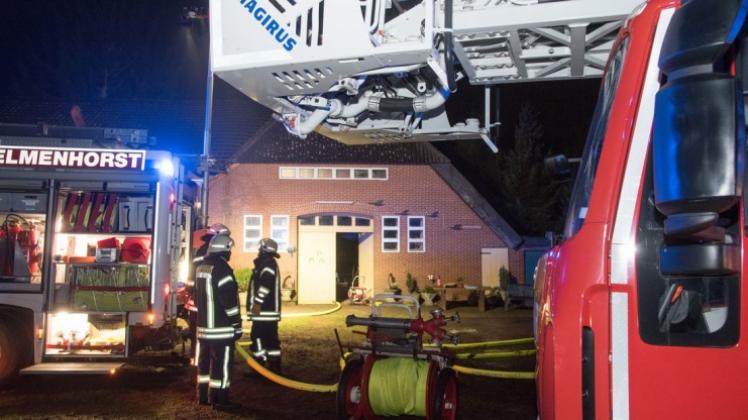 In einem Bauernhaus in Hasbergen brannte am Freitagmorgen ein Zimmer. 