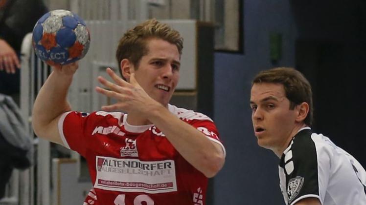 Durchsetzen will sich Handball-Zweitligist HSG Nordhorn-Lingen mit Alex Terwolbeck am Sonntag beim Niedersachsenderby im Euregium gegen den Aufsteiger Wilhelmshavener HV. 
